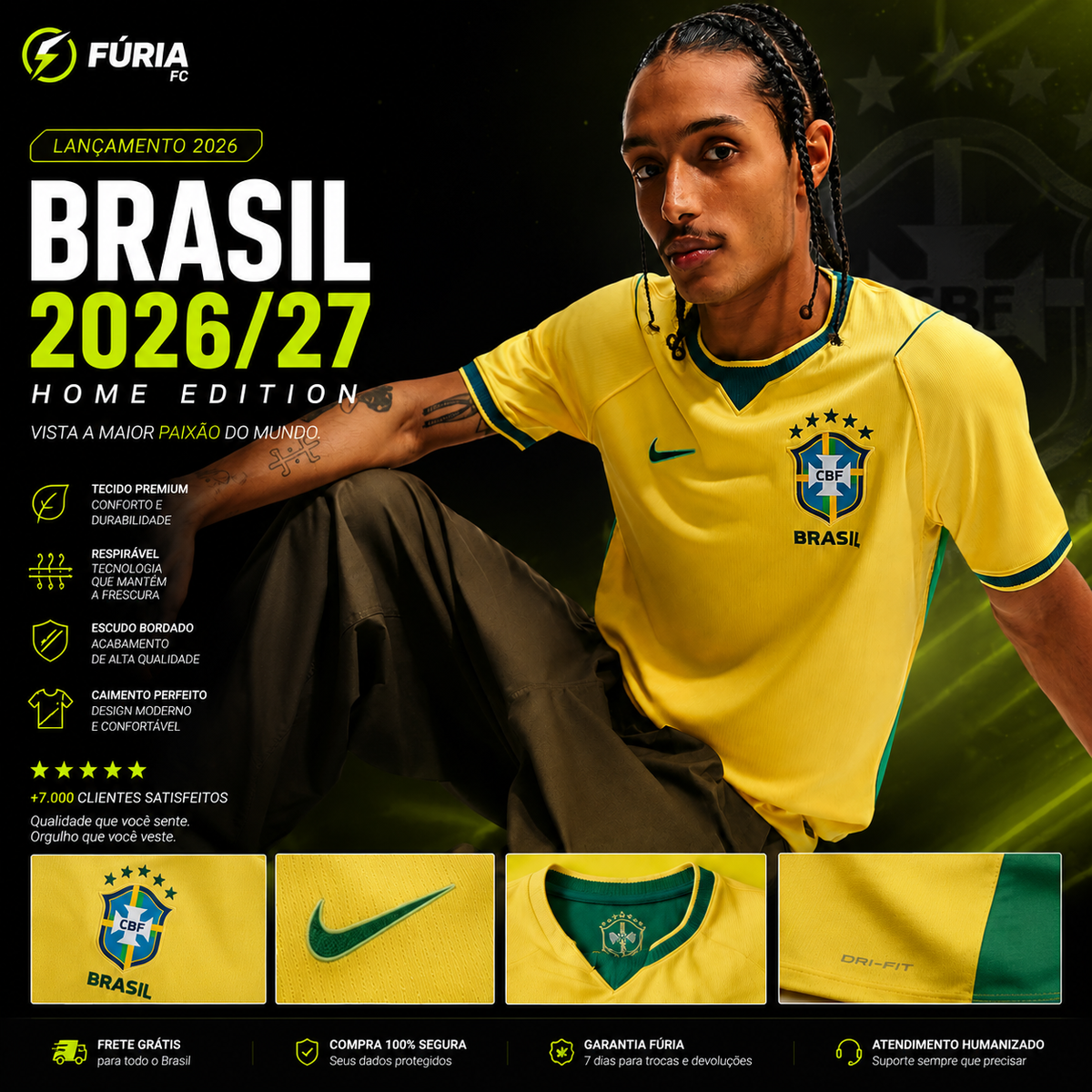 Camisa Seleção Brasileira 2026/27 Home Premium