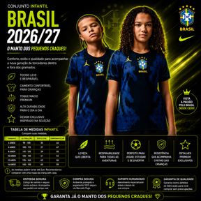 Kit Infantil Brasil 2026/27 Away Premium
