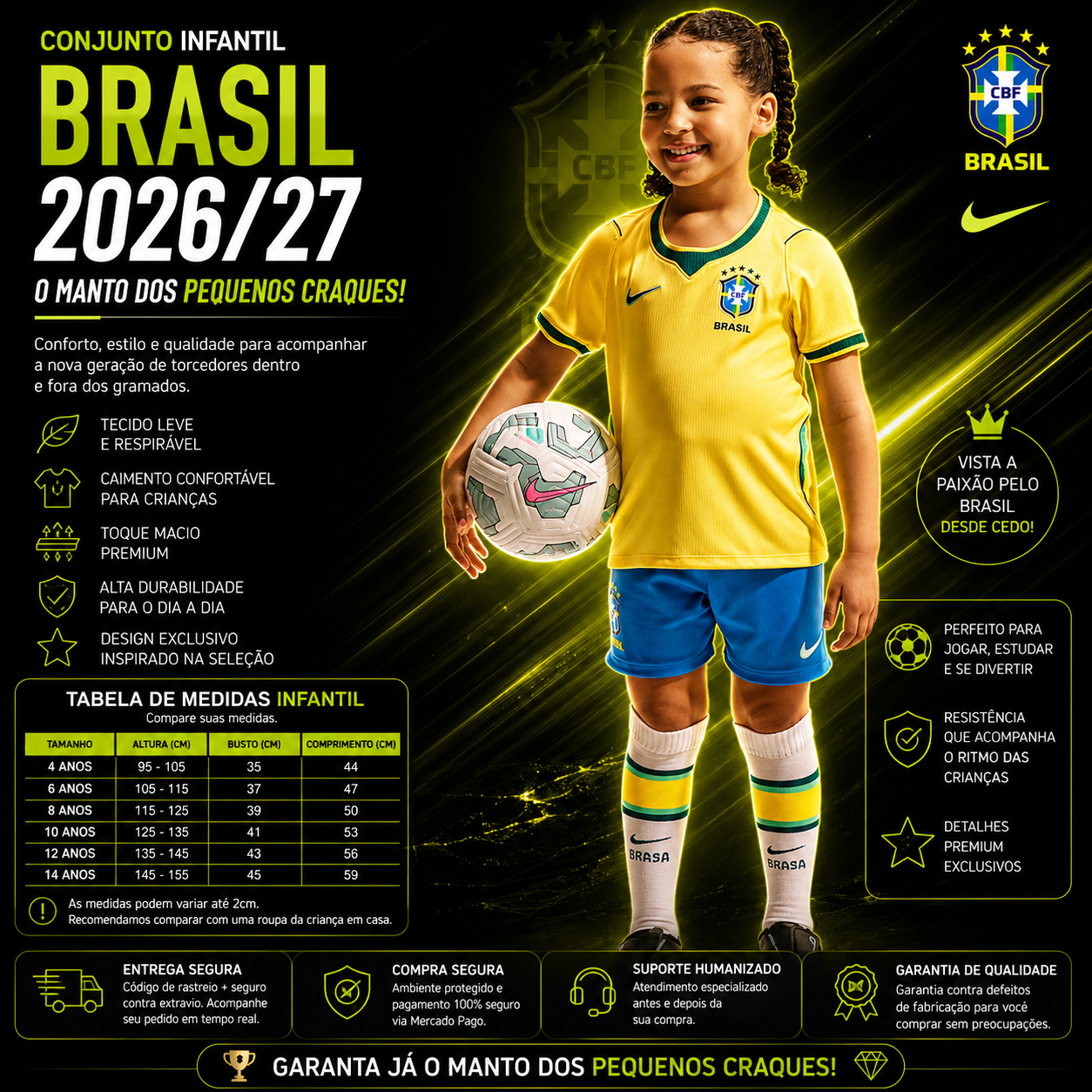Kit Infantil Brasil 2026/27 Home Premium